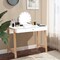 Costway Computer Desk Laptop PC Writing Table Makeup Vanity Table w/Drawer and Wood Legs